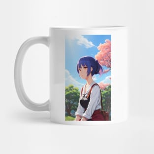 Anime Girl With Blue Hair 01 Mug